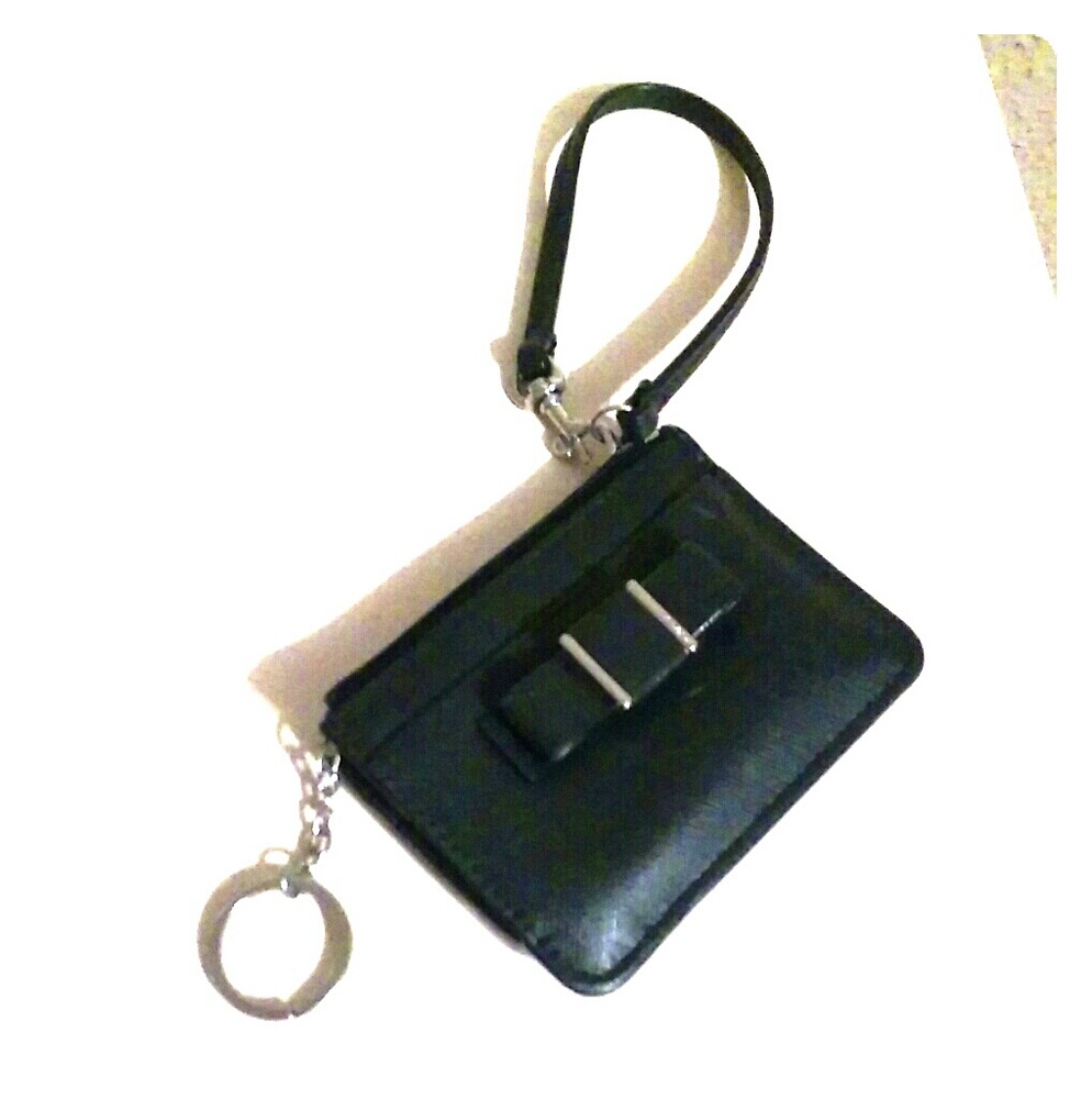 Black Coach Wristlet With Bow!